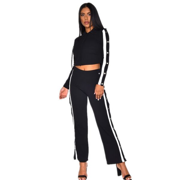 

women's new fashion sports suit for women in the spring and autumn of 2019, Gray