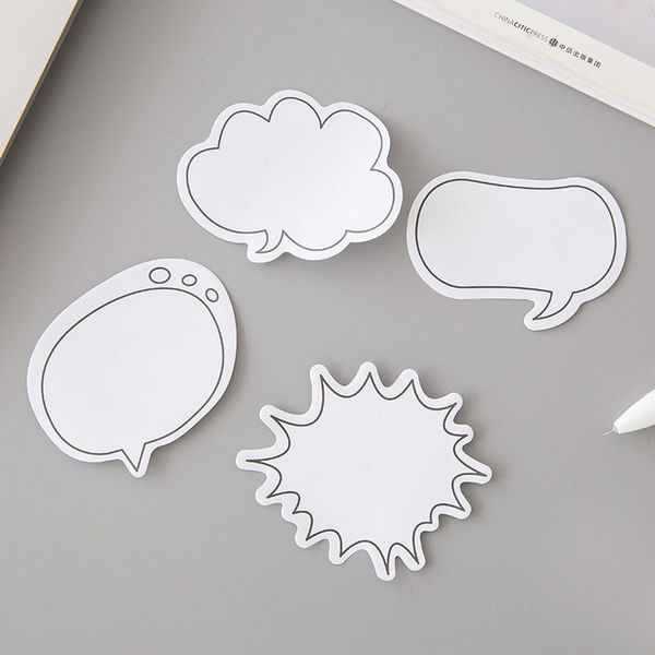 

Creative Simple Japanese Dialog Box Series Memo Pad 4 Types Kawaii Cute Stickers Office Supplies Stickers Planner Memo Pad Notes, Purple;pink