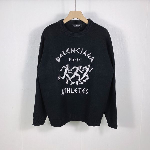 

men's stylist jacket women sweater fashion brand pullover casual comfort crew neck sweater multicolor european size s~3xl p63, Black