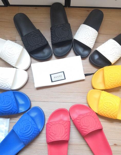 

2031men women sandals designer shoes luxury slide summer fashion wide flat slippery sandals slipper flip flop with box 5 style size a10, Black