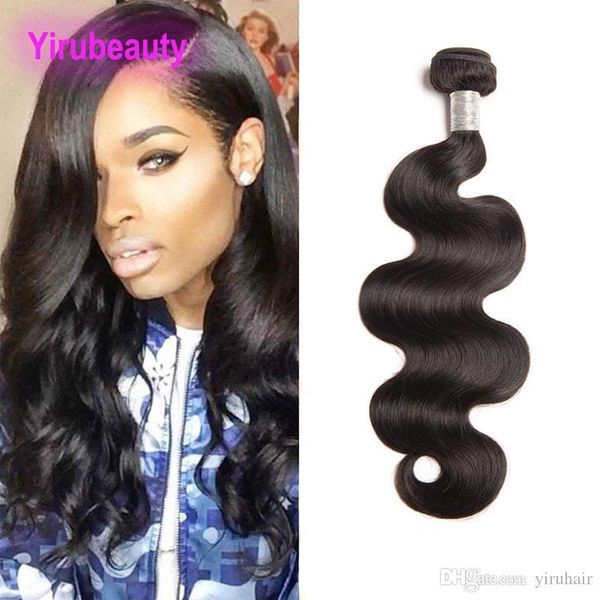 

indian human hair mink 9a natural black body wave one bundle double wefts one inch indian human hair extensions