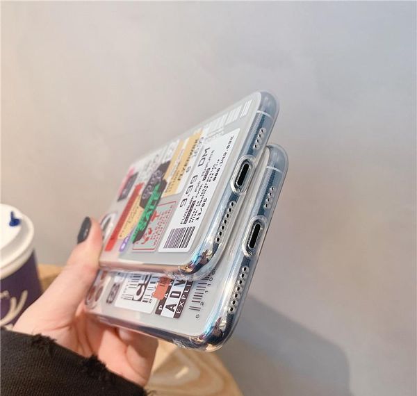 

transparent phone case trend label for iphone 12 mini 11 pro max xr xs max qyllsv infant2005