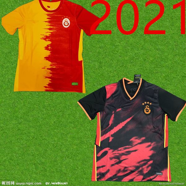 

2021 galatasaray home away jersey 2021 men's club football jersey, Black;yellow