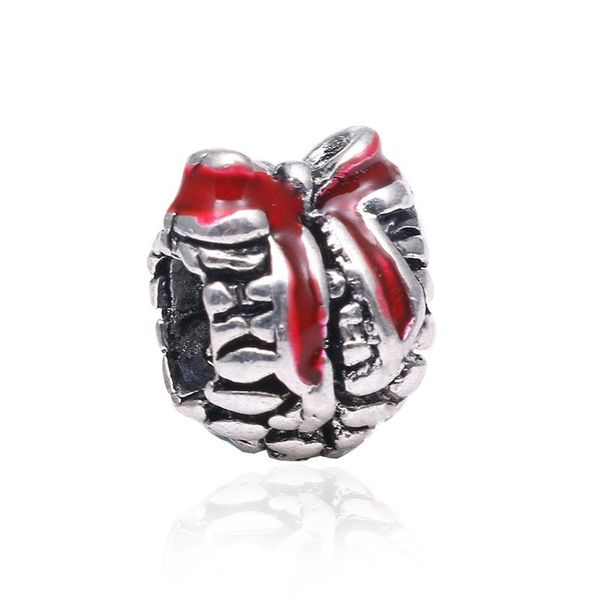 

2pcs / много европейских красного цвета шарма шариков, для оригинальный бренд браслет ожерелье diy menwomen изготовление ювелирных изделий а