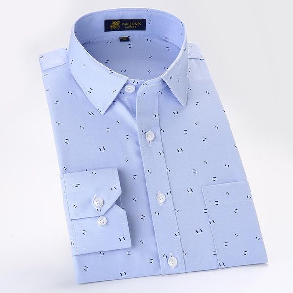 

men's casual shirts print long sleeve oxford comfortable polka dots regular fit male, White;black