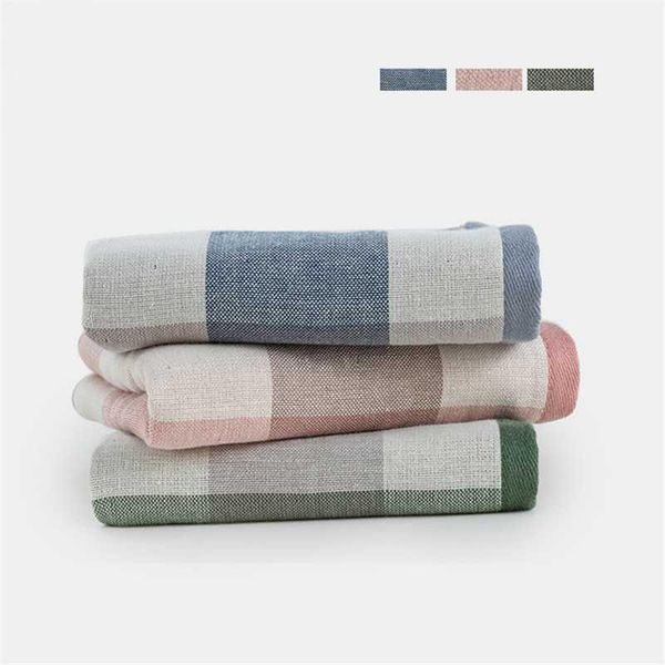 

spring and summer towel bath towel large grid style cotton children1