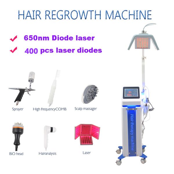 Tratamento de perda de cabelo mais eficaz 650nm máquina de terapia de crescimento do cabelo laser para rebrowth de cabelo desenvolver multiplicar a raça