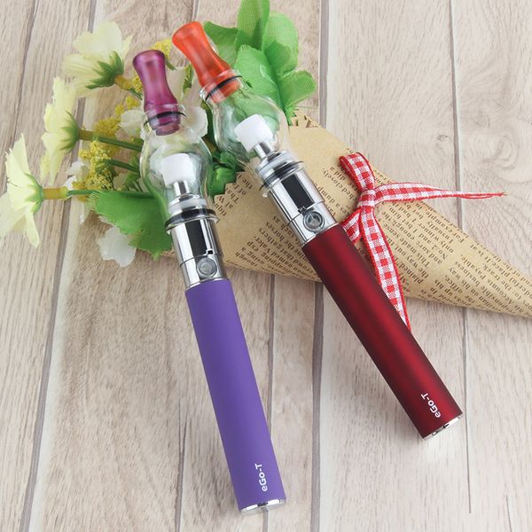 

ego clearomizer globe glass starter e double cigarette vapor vape pen 650 900 1100mah evod charger glass wax pen tank battery kit t usb ebsg