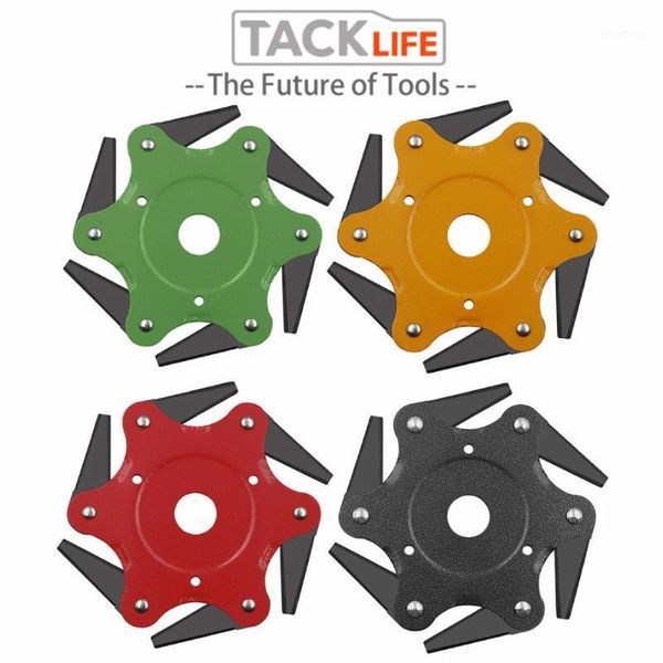 

tacklife 6 teeth brush cutter blade trimmer metal blades trimmer head 65mn garden grass head for lawn mower 4 colors1