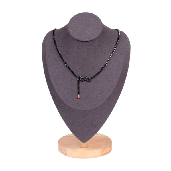 

chains creative tassel zircon red heart love letter necklace black women, Silver