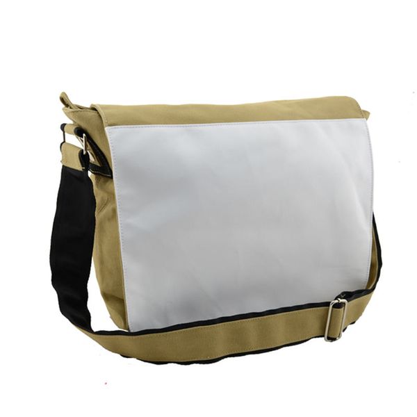 

canvas schoolbag for sublimation bags for your custom p heat tranfer printing blank khaki single shoulder bag wholesale
