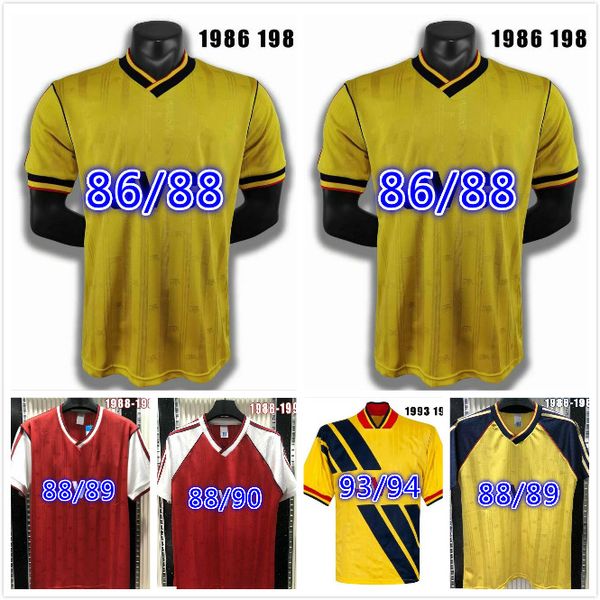 

1992 1994 wright tony adams retro soccer jersey 93 94 dixon campbell merson smith home away classic football shirt, Black;yellow