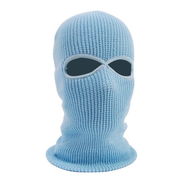 

2-hole knit ski mask balaclava hat winter full face cover neck gaiter beanie cap 72xe