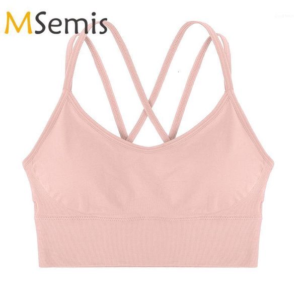 

women sports bra fitness tank seamless yoga vest breathable solid quick dry padded seamless gym run crop push up sportwear1, White;black