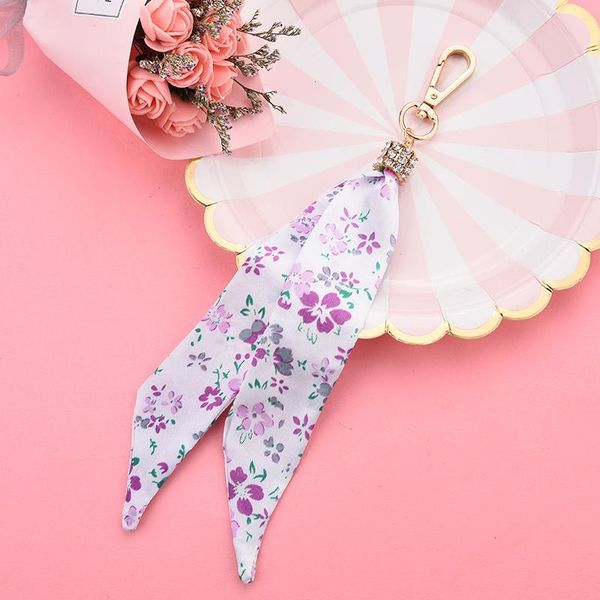 

new scarves key chain exquisite decoration silk tassels keychains women bag charm jewelry acessory eh108b h jllnrt