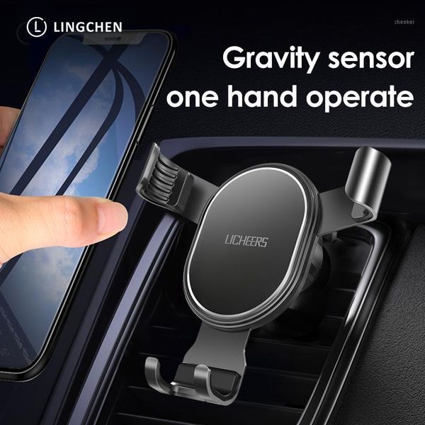 

lingchen gravity car phone holder for air vent car mount holder for phone in mobile cell1