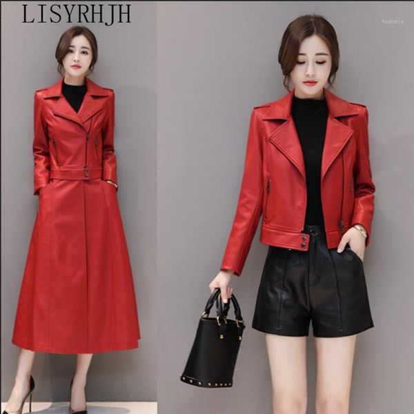 

leather coat women new style waist separated desigan women fur collar leather jacket suede coat female plus size1, Black