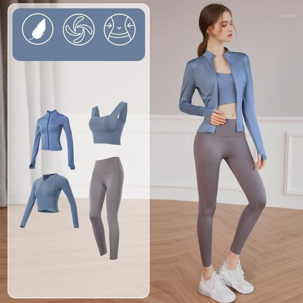 

yoga outfits brand 2021 workout set women gym clothing sports suit running outfit quick dry fitness training jogging sportswear 4pcs/set1, White;red