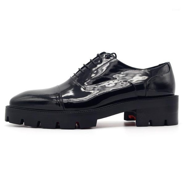 

dress shoes 2021 thick heel men oxfords fashion male wedding party shoes1, Black