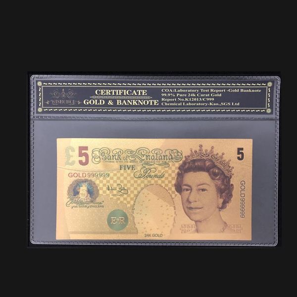 

новые продукты для цветной англии paper banknotes великобритания 20 фунтов банкноты в 24k gold с рамкой coa для коллекции jllxfh bde_jewelry