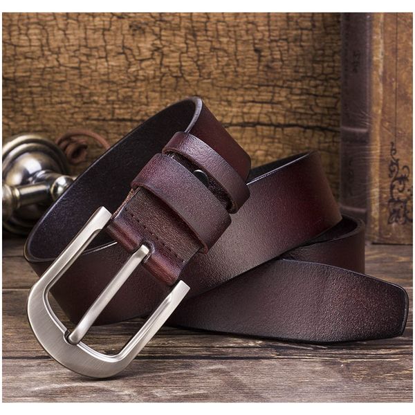 

schinteon 100 cowhide men genuine leather jean pin buckle belt casual waist strap yellow f jllwuz, Black;white