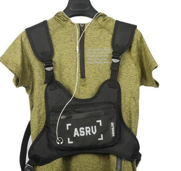 

2020 tactical bags for men fitness bag waterproof rig streetwear vest mobile phone bag sport bag chest bags waistcoat travel sports bags of, Black;green
