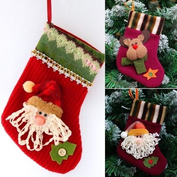 

new tree pendant decorations socks christmas gift candy bags 4style 60pcs t500445