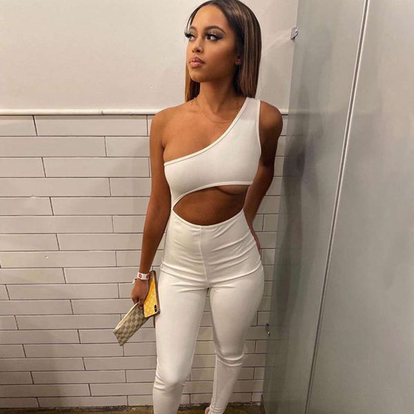 

2020 new summer women's hollow out tights sports jumpsuit, Black;white