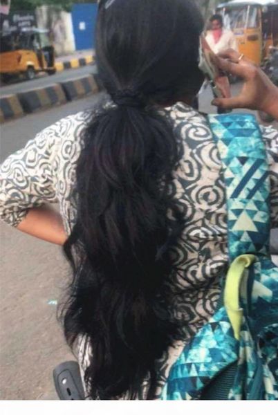 

long wavy ponytail hairstyle for black women horsetail brazilian remy human hair black brown ponytail hairpiece wraps hair extension 140g