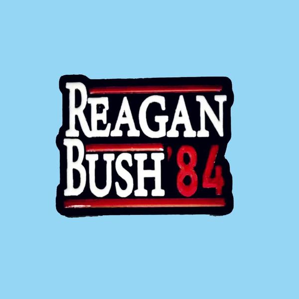 

reagan bush 84 избирательная кампания эмаль эмаль брошь булавки значок отворота булавки сплава металлические мода ювелирные аксессуары подар, Gray