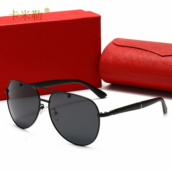 

men's polarized driving travel anti ultraviolet sunglasses fashion trend glasses 6063 kml-designer, White;black