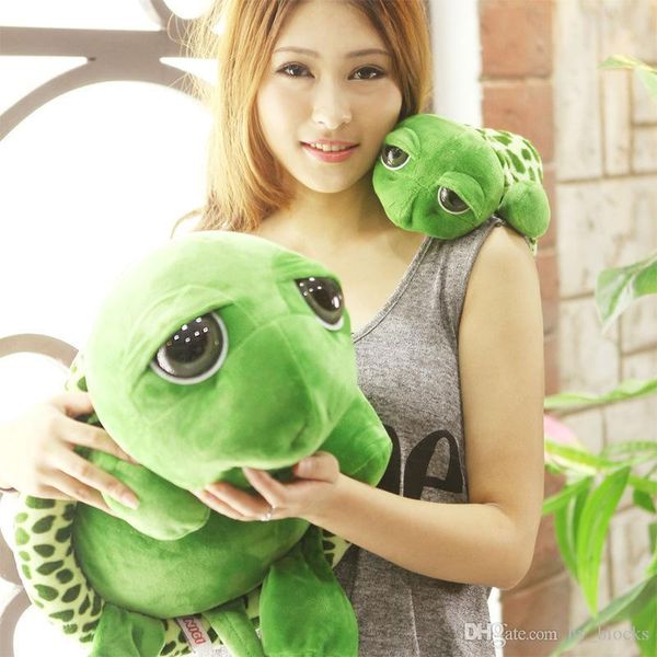 

cute big eyes tortoise plush doll pillow cushion stuffed animal toy lovely soft cotton small sea turtles kids gift