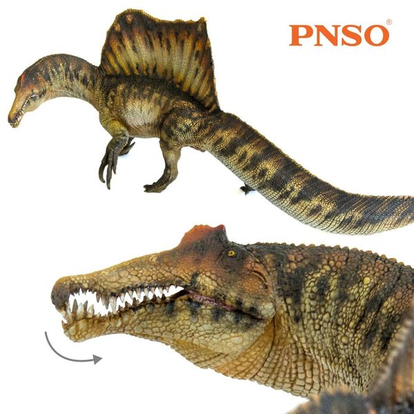 

new pnso spinosaurus spiny dragon dinosaur classic toys for boys prehistoric ancient animal model movable jaw q1215