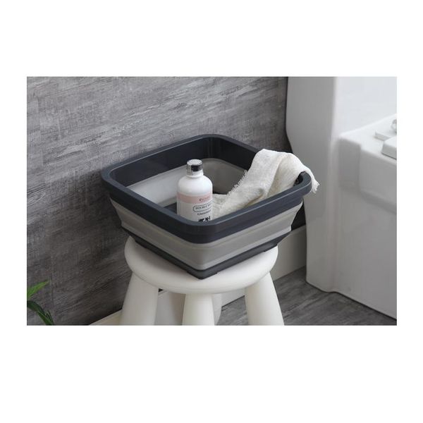 

portable folding bucket foldable basin fishing camping car wash bucket vegetable fruit basin household kitchen cleaning sqcmno