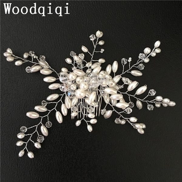 

woodqiqi acessorios para cabelo bijoux cheveux horquillas de pelo para mujer wedding hair bruids haaraccessoires hair combs, Golden;silver