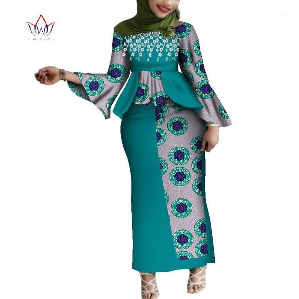 

plus size 2019 fashion african sets for women dashik private custom traditional african clothing skirt set wy42171, Red