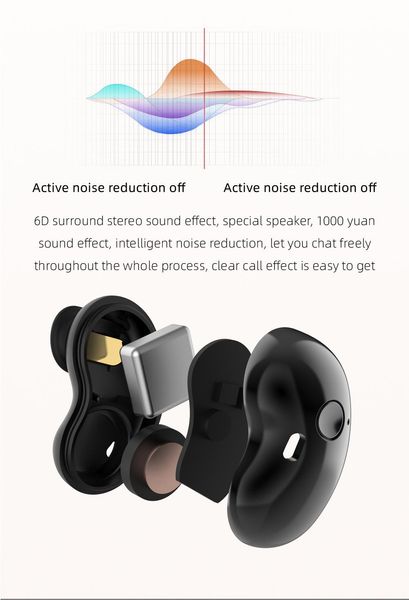 2 Stück S6 Plus TWS kabellose Ohrhörer, komfortable Mini-Taste, Bluetooth-Kopfhörer, Hifi-Sound, binauraler Anruf, Ohrhörer, 9D-Sport-Headset