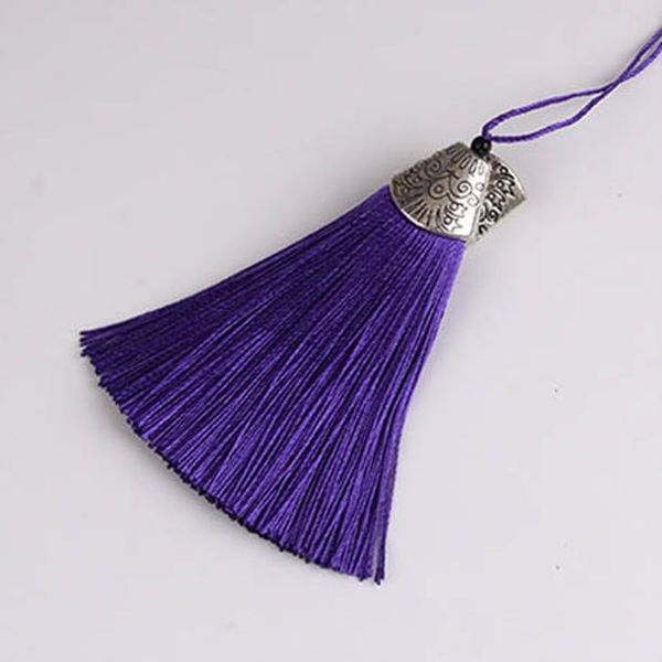 

10pcs 8cm colorful silk tassel with caps decorative tassel pendant earrings charm for diy jewelry making hangling accessories h jllegl