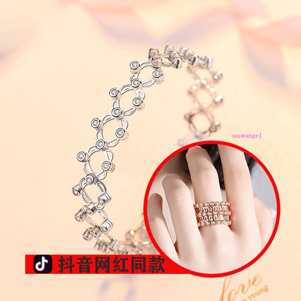 

ring magic telescopic ring bracelet bracelet lovers a dual purpose, Golden;silver