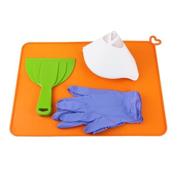 

silicone slap mat 410 x 310mm clean-up or resin transfer scraper paper funnels gloves protect work surface for dlp sla 3d printer