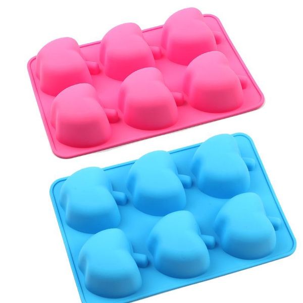 

6 cavity shape sile cake mold for homemade soap, cake, bread, cupcake, cheesecake, cornbread, muffin, browni jllwwv