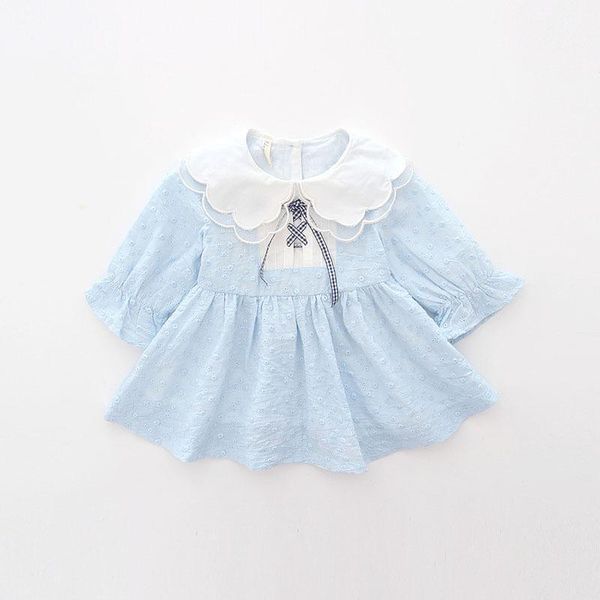 

girl's dresses spring and autumn lace solid color sweet girl dress1, Red;yellow