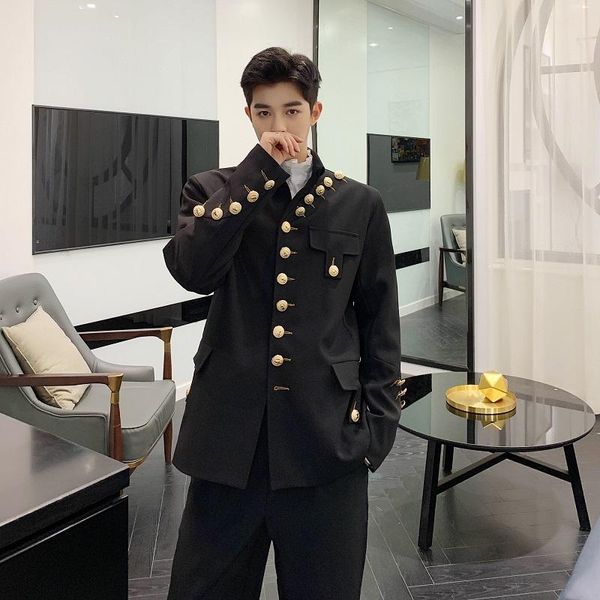 

casual loose men blazer fashion oversized long sleeve cardigan men blazer abrigo cuadros men's clothing db60xf, White;black