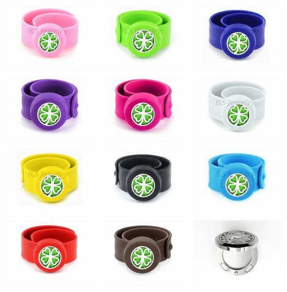 

oil clover kids essential adjustable mosquito repellent diffuser perfume children silicone bracelet, Silver