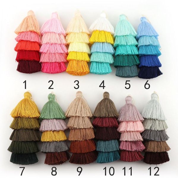 

1pc mix 5 layered tassel drop earring pendant charm jewelry accessories for keychain diy jewelry apparel making height 12.5cm h bbyaun