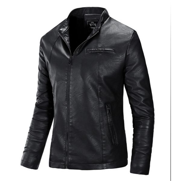 

2021 new new men on motorcycles male winter jackets outerwear fashion leather jacket from plutonium jwa5, Black