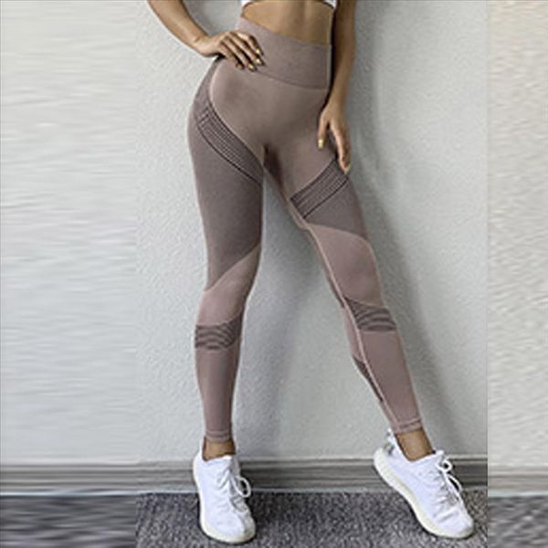 

leggings womens fitness legins workout push up high waist legging casual seamless elastic stripe sports leggins mujer yj2, Black