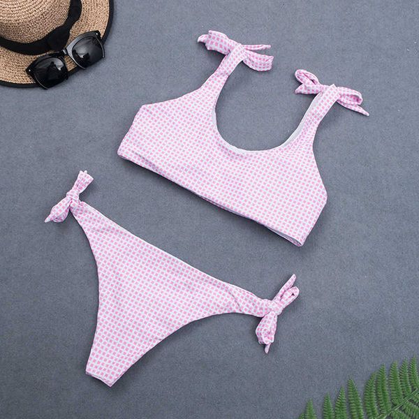 

xiurong new lattice fresh girl bikini split swimsuit beach, White;black