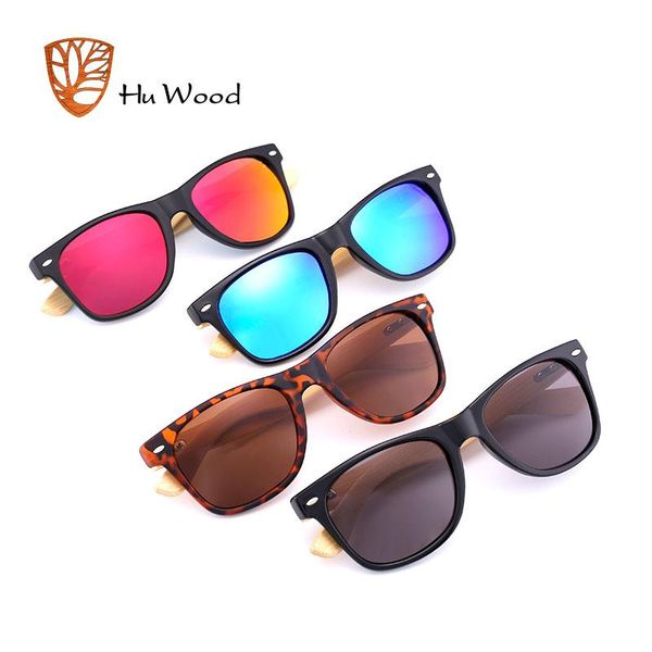 

sunglasses hu wood bamboo uv400 classic retro rivet shades for men goggle, White;black