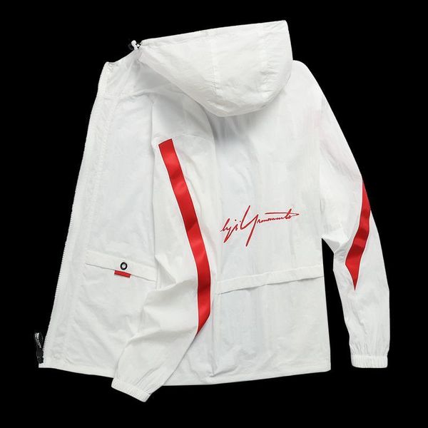 

new spring summer men's quick sunscreen dry skin jackets men windbreaker fashion thin hooded coat outwear male jacket m-4xl, Black;brown